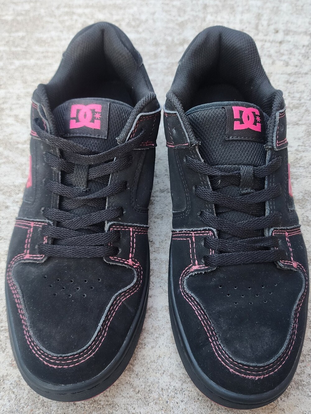 DC Womens Manteca 4 Black and Pink Low-Top Skater Sneakers, Sz 8.5 - Picture 4 of 9